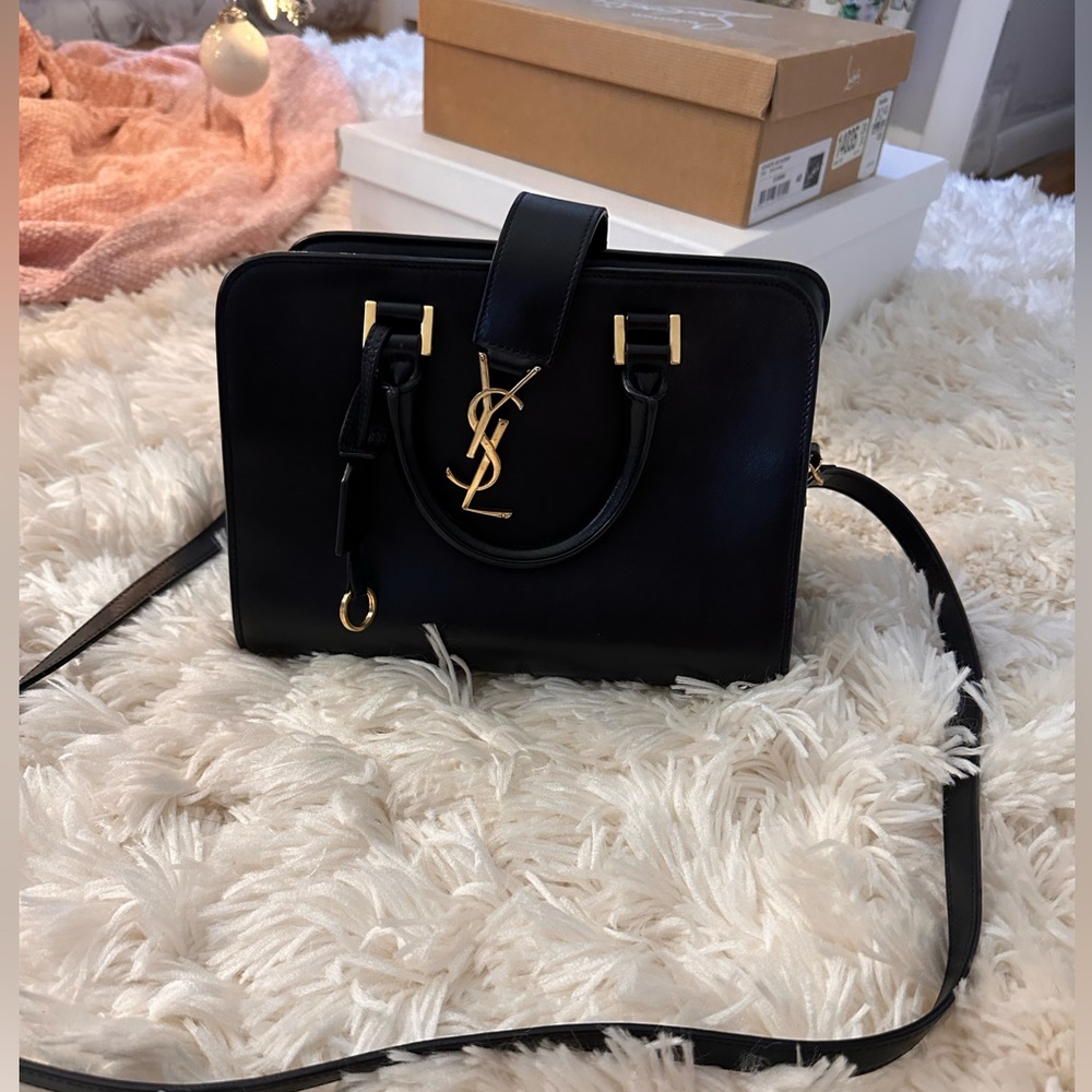 Black YSL sac de jour nano